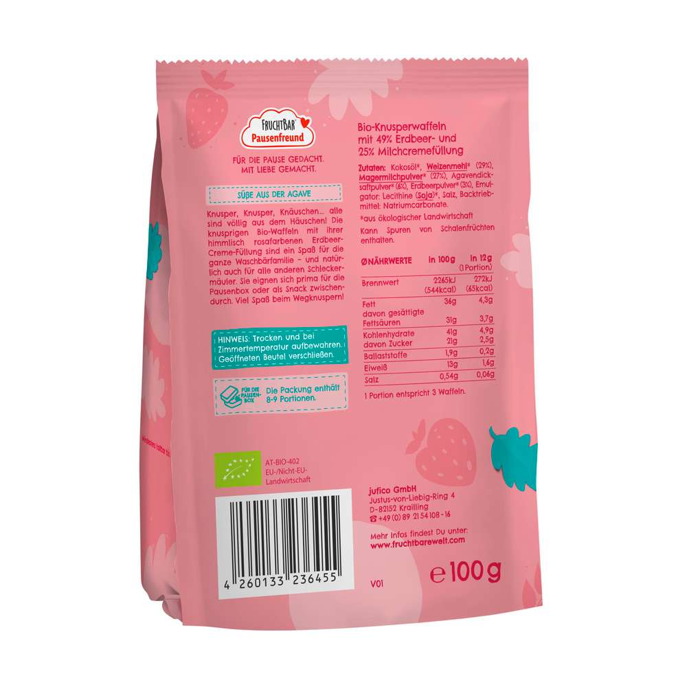 Produktabbildung Fruchtbar Bio Erdbeer-Waffeln