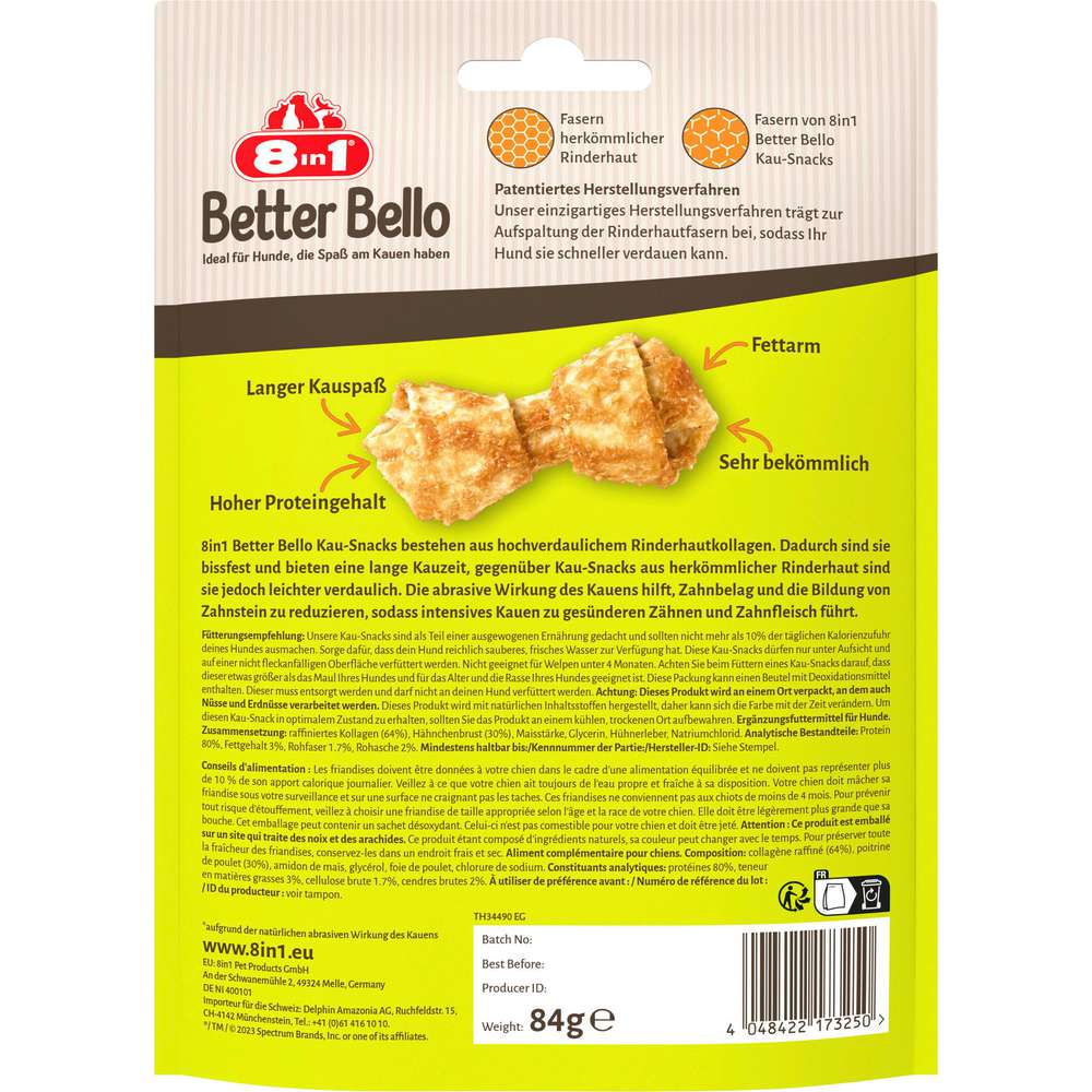 Produktabbildung Tetra Hunde-Snack Better Bello, 8in1 Chicken Bones
