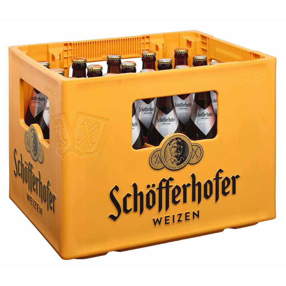 Produktabbildung Schöfferhofer Weizenbier, kristallklar 5% (20x 0,500 Liter)