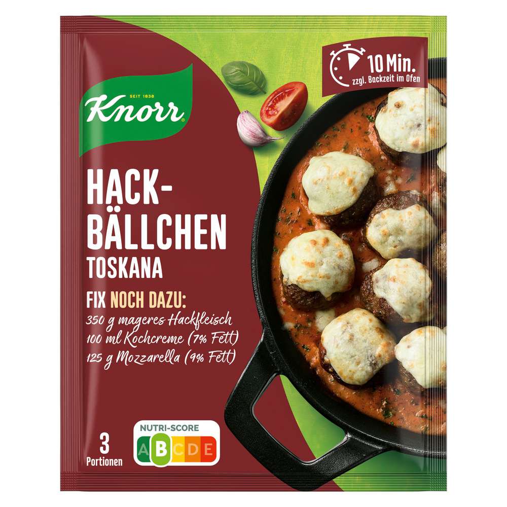 Produktabbildung Knorr Fix-Würzmischung, Hackbällchen Toskana