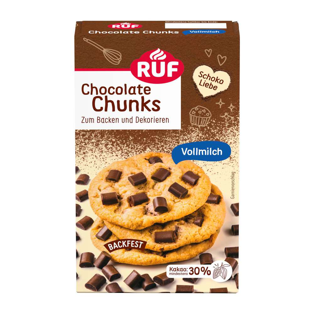 Produktabbildung RUF Chocolate Chunks, vollmilch