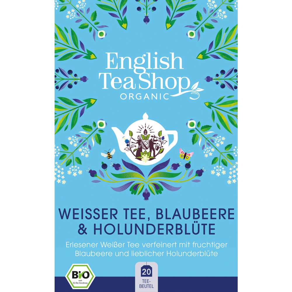 Produktabbildung English Tea Shop Bio Tee Organic, Weisser Tee, Blaubeere & Holunderblüte