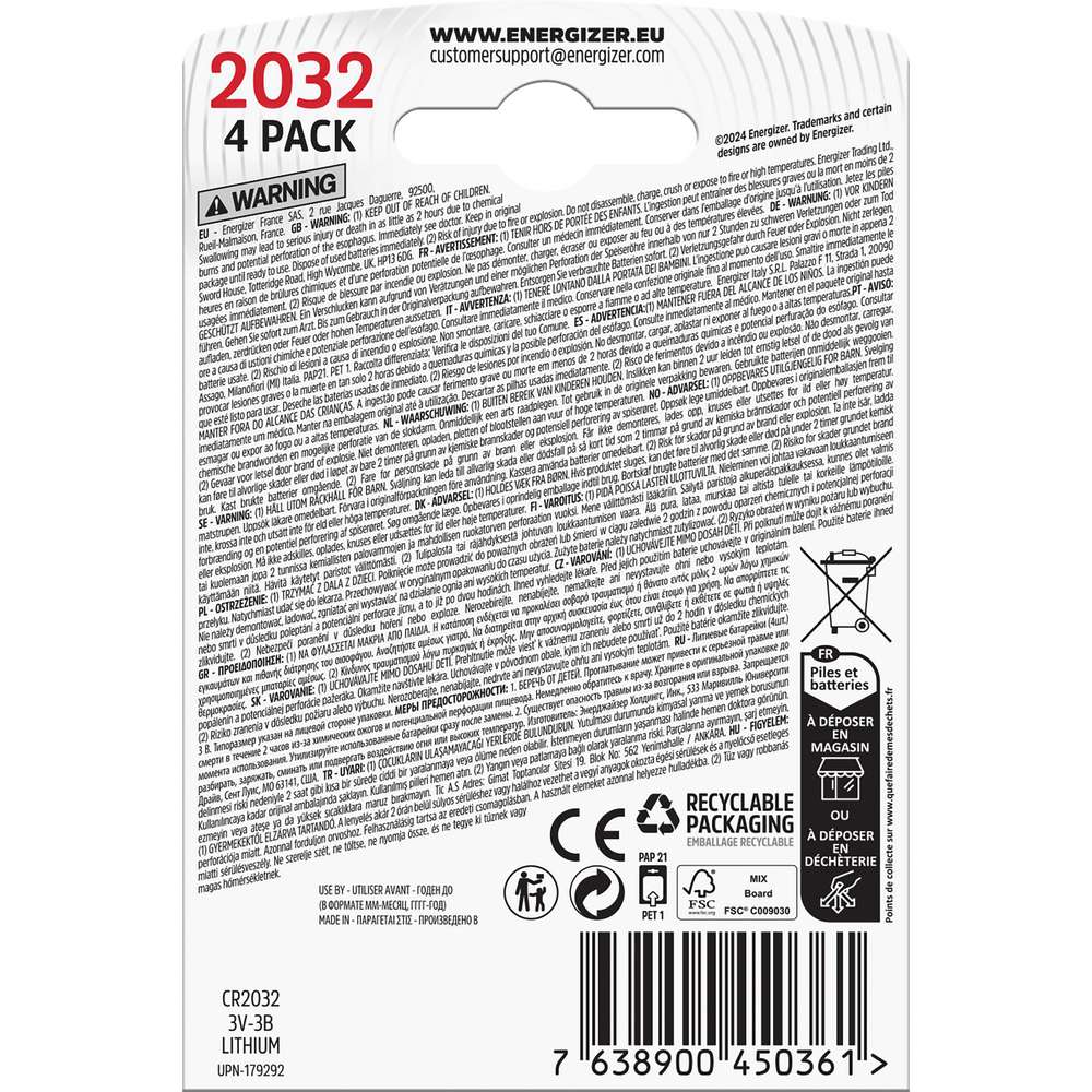 Produktabbildung Energizer Lithium CR2032