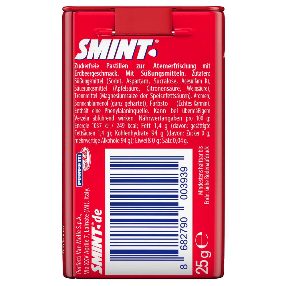 Produktabbildung Smint Erdbeere Zuckerfrei
