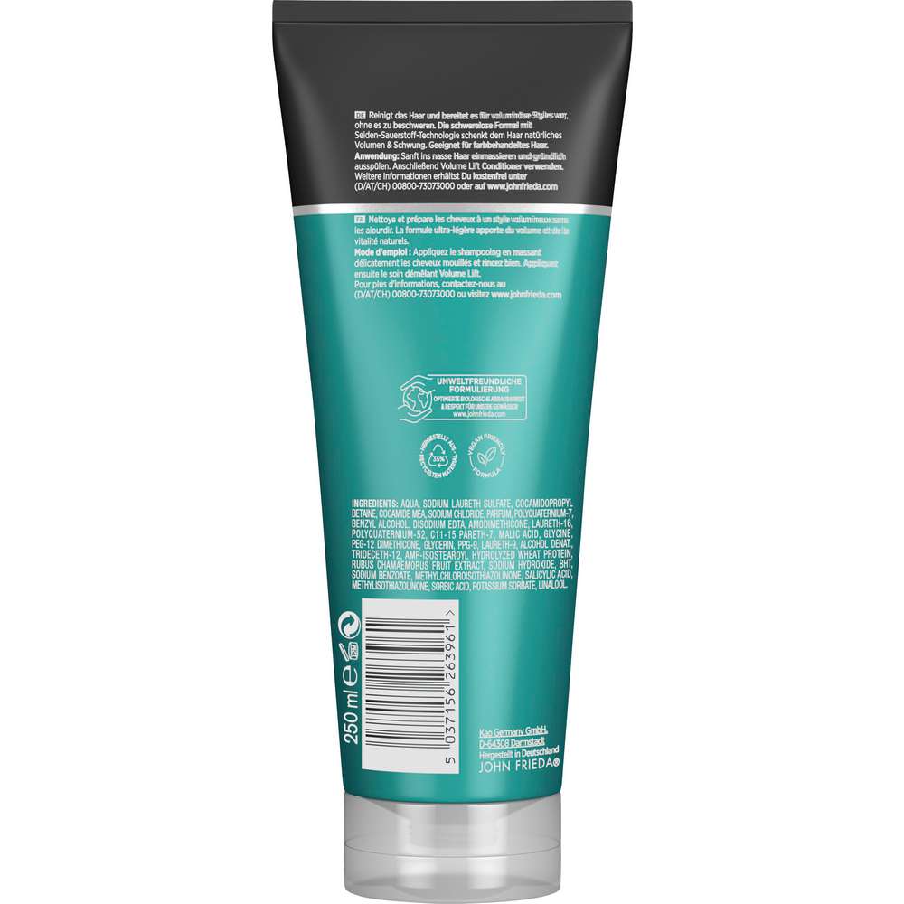 Produktabbildung John Frieda Shampoo Volume Lift, nicht beschwerend