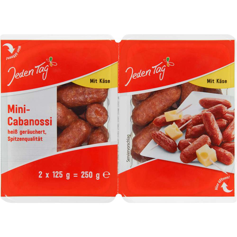 Produktabbildung Jeden Tag Mini-Cabanossi, Käse
