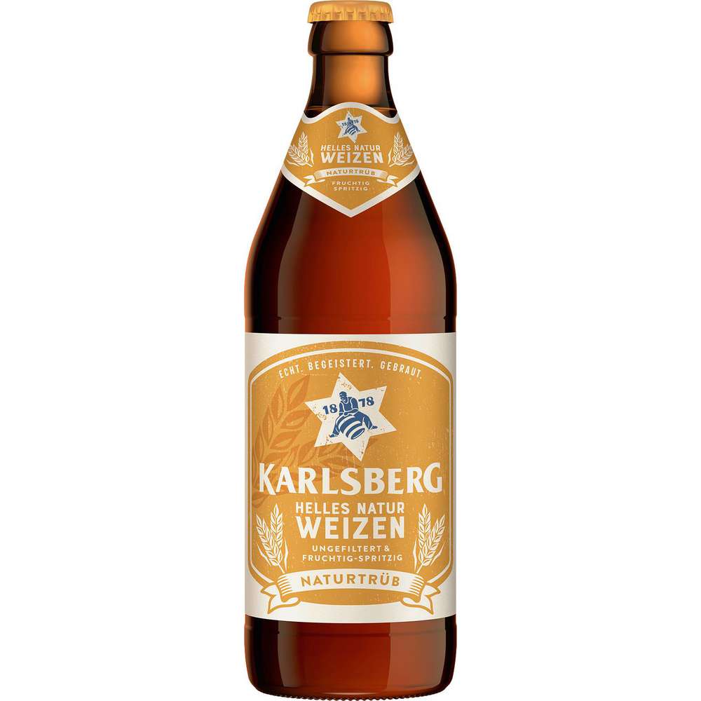 Produktabbildung Karlsberg Hefe-Weizenbier, trüb 5,3%