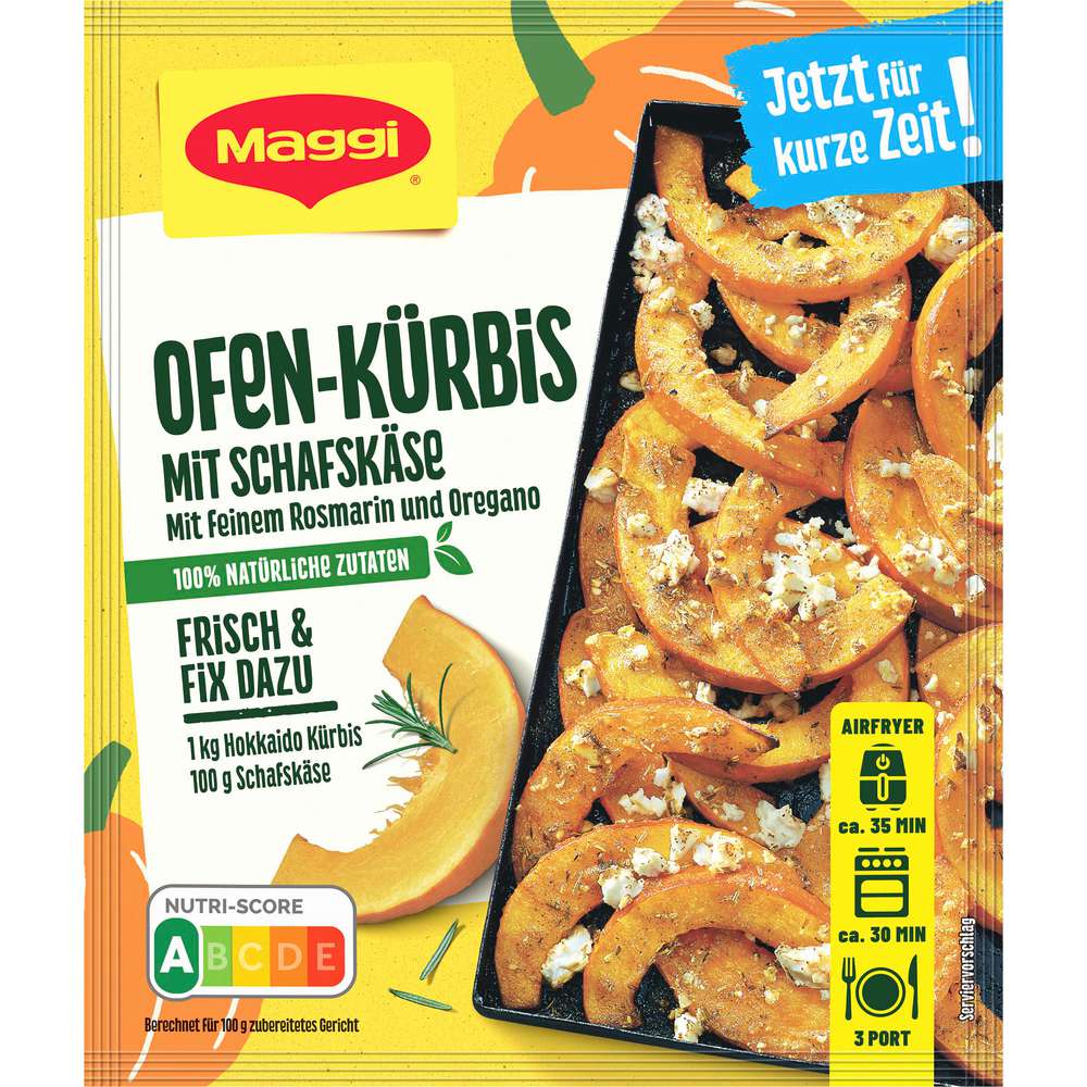 Produktabbildung Maggi Fix-Würzmischung, Ofen Kürbis-Schafskäse