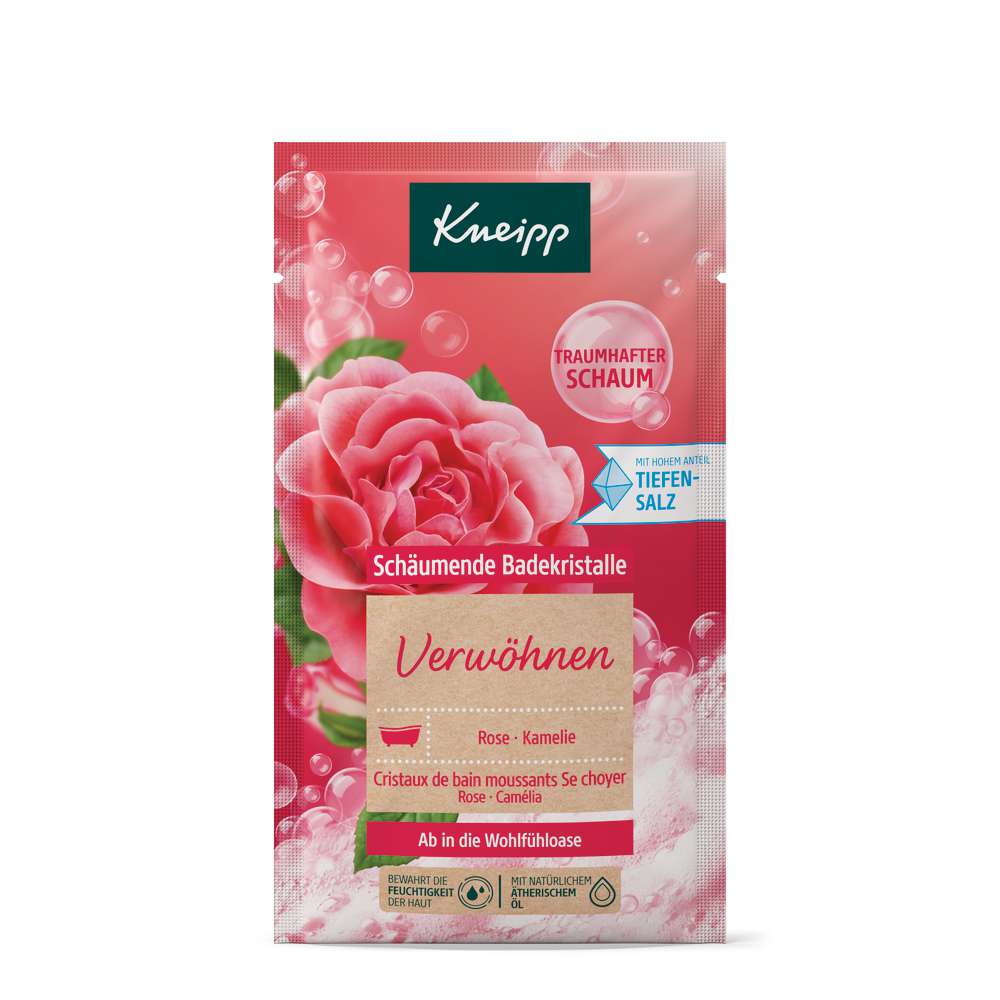 Produktabbildung Kneipp Schäumendes Badesalz Verwöhnen, Rose/Kamelie