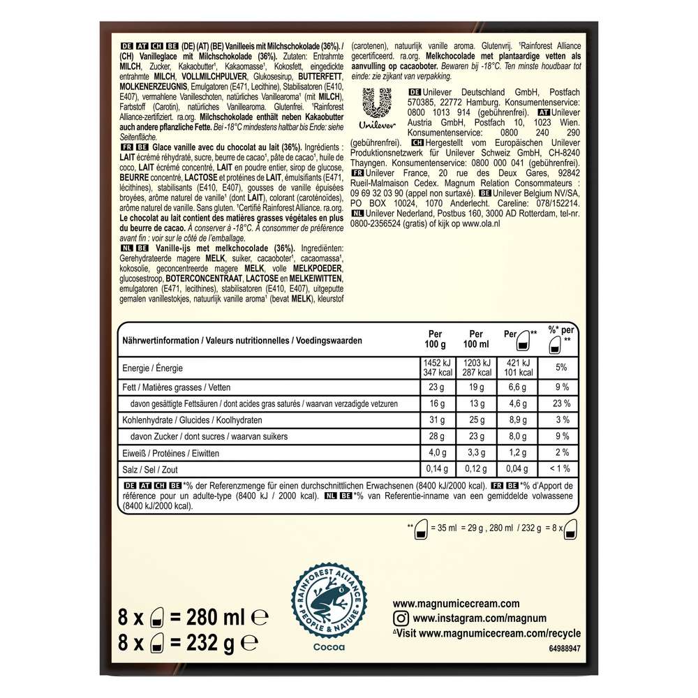 Produktabbildung Magnum Stiel-Eis After Dinner, Classic