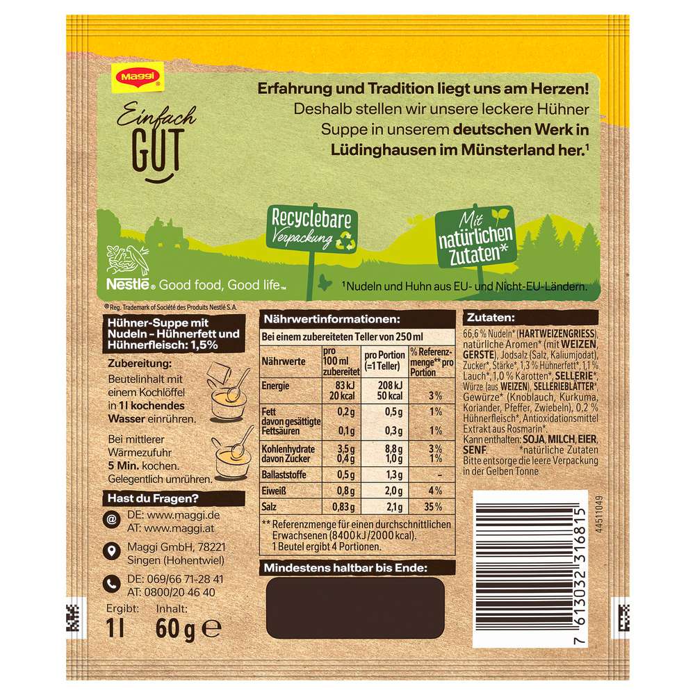 Produktabbildung Maggi Guten Appetit Suppe, Huhn