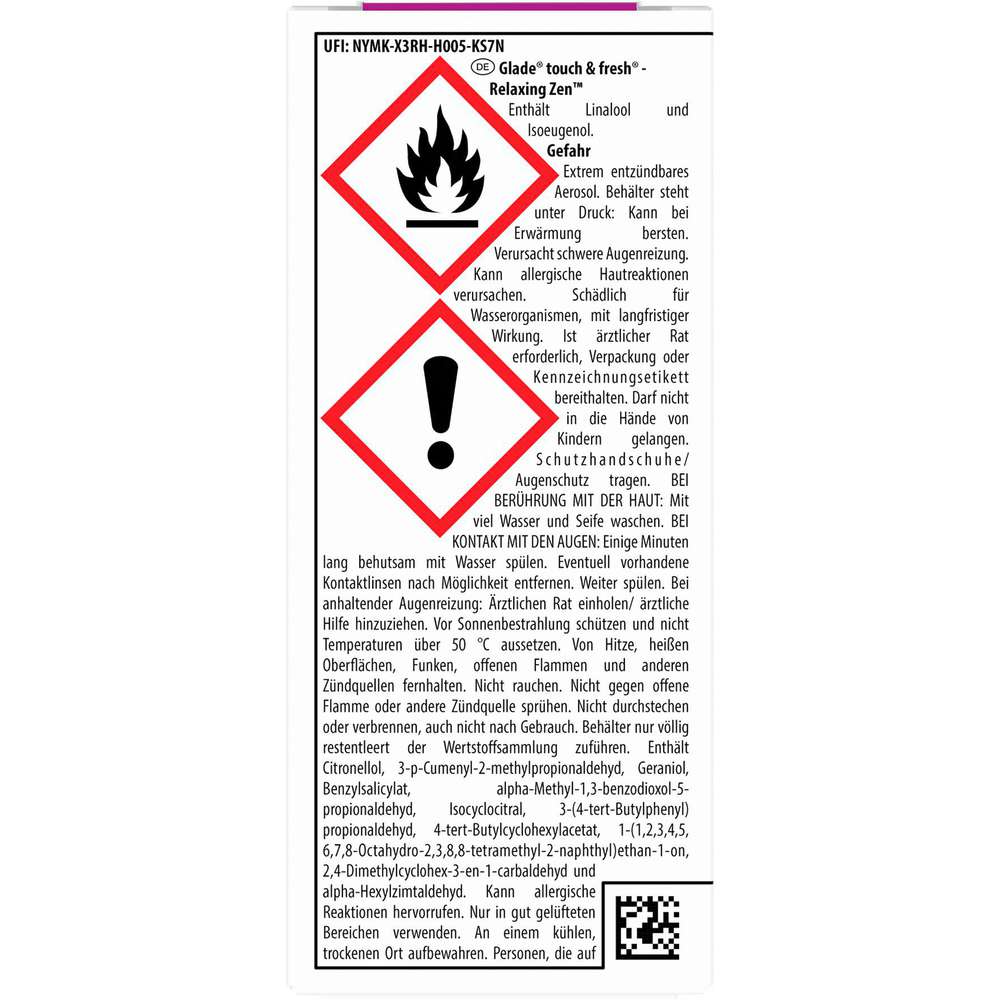 Produktabbildung Glade Lufterfrischer Touch & Fresh Nachfüller, Relaxing Zen