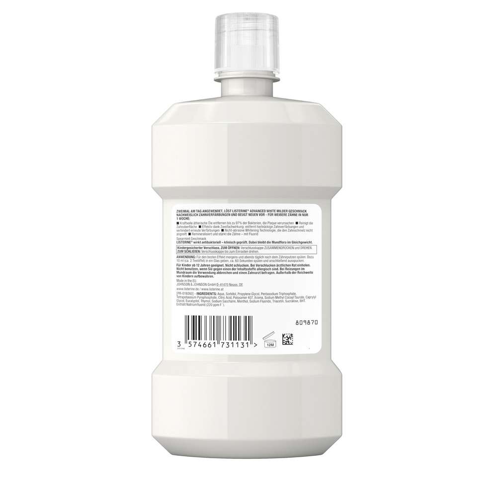Produktabbildung Listerine Mundspülung Advanced White, Mild