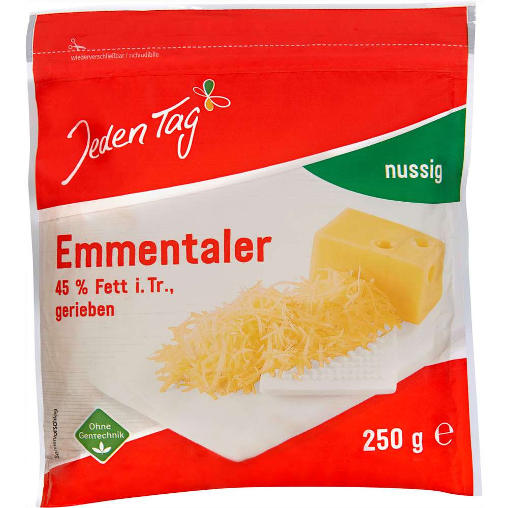 Produktabbildung Jeden Tag Emmentaler Käse, gerieben