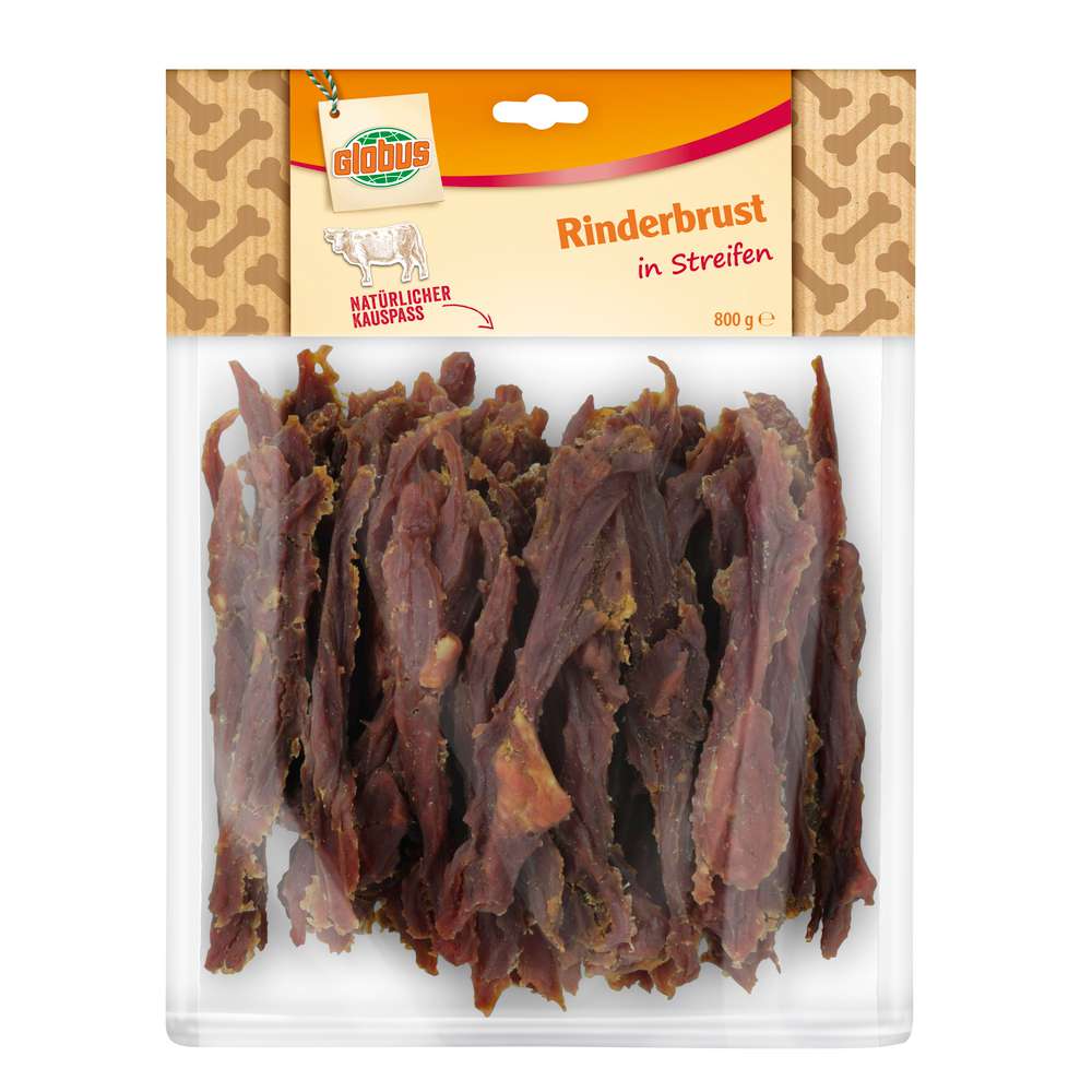 Produktabbildung GLOBUS Hunde-Snack Fleischstreifen, Rinderbrust