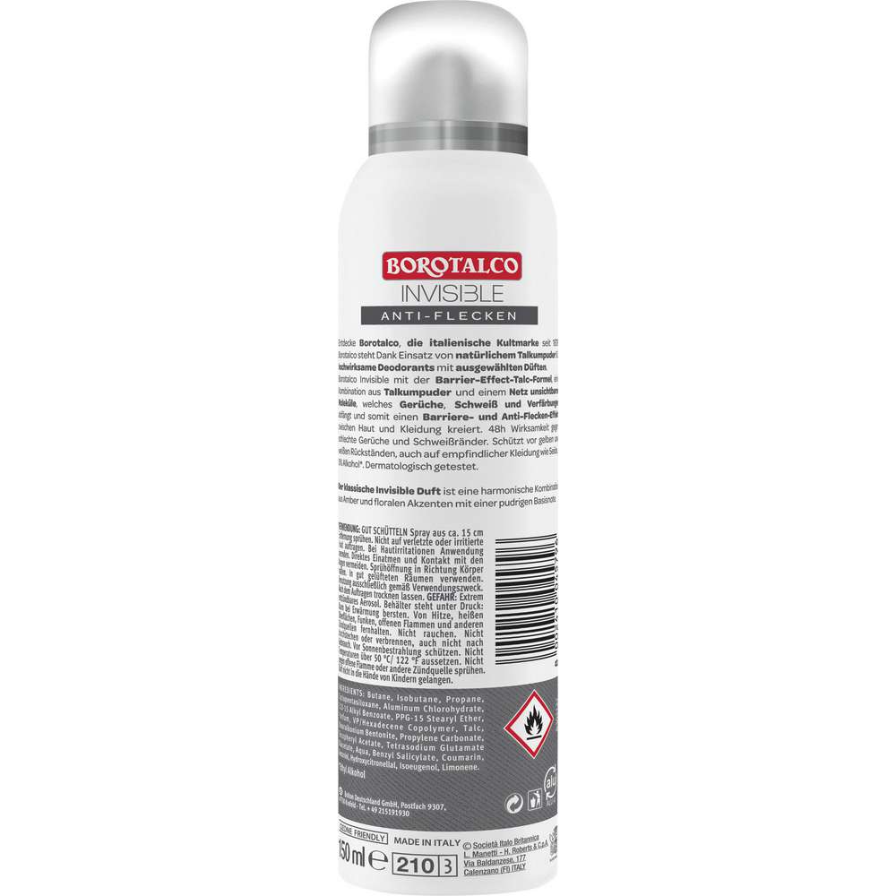 Produktabbildung Borotalco Deospray, Invisible