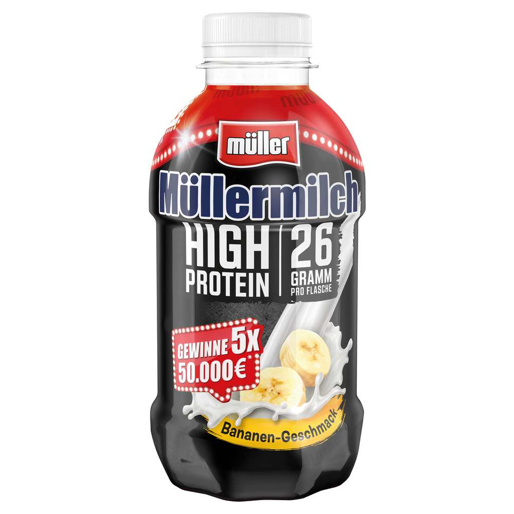 Produktabbildung Müller Müllermilch, High Protein, Bananen-Geschmack