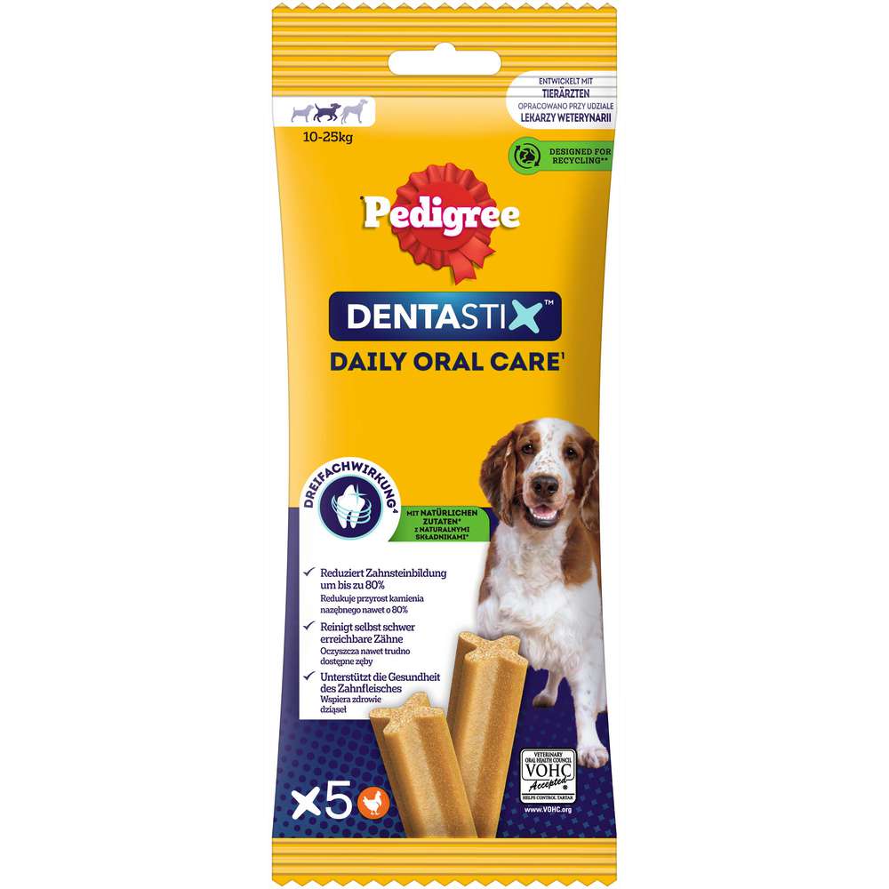 Produktabbildung Pedigree Hunde-Snack, Dentastix Kaustangen, Daily Oral Care, medium