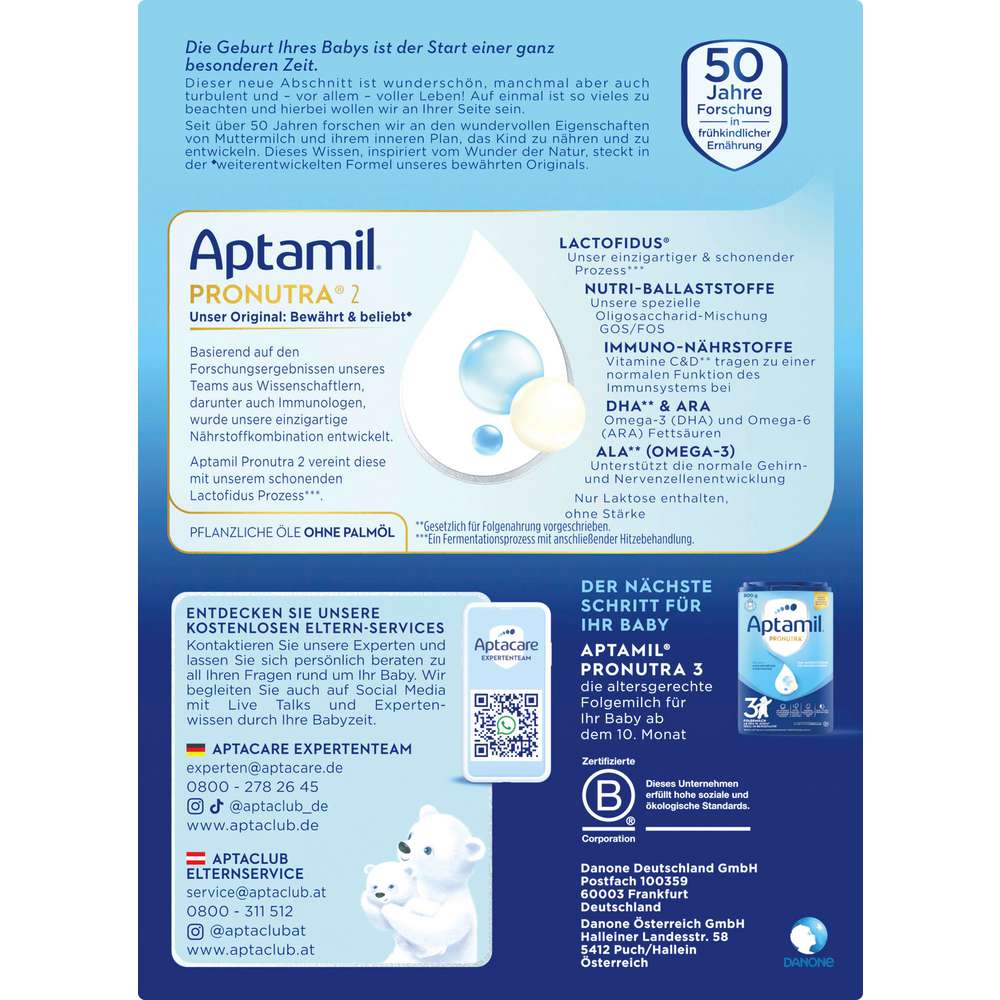 Produktabbildung Aptamil Pronatura Folgemilch 2
