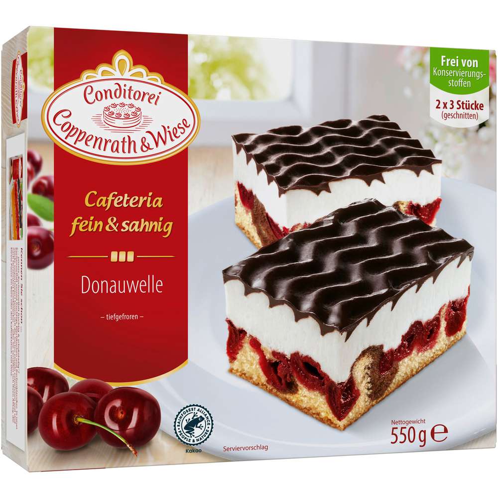 Produktabbildung Conditorei Coppenrath & Wiese Blechkuchen Cafeteria fein&sahnig, Donauwelle