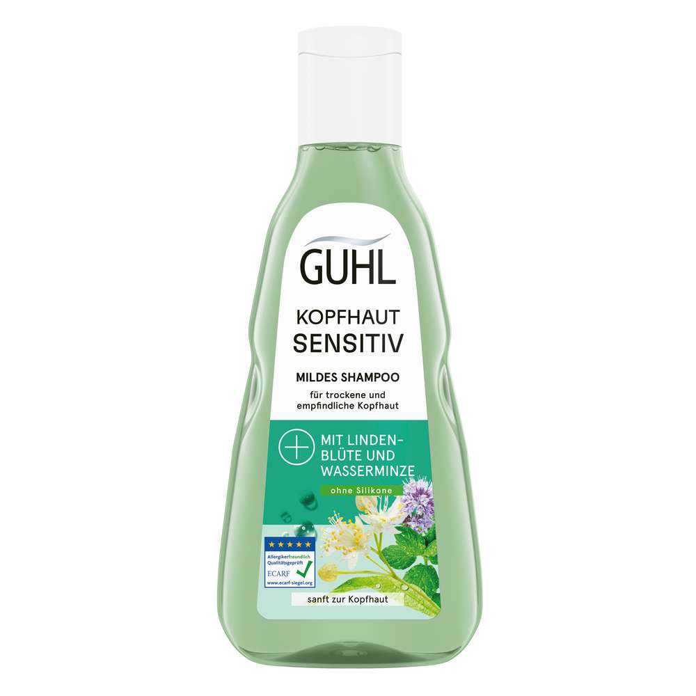 Produktabbildung Guhl Shampoo Kopfhaut Sensitiv, weißer Tee + Wasserminze