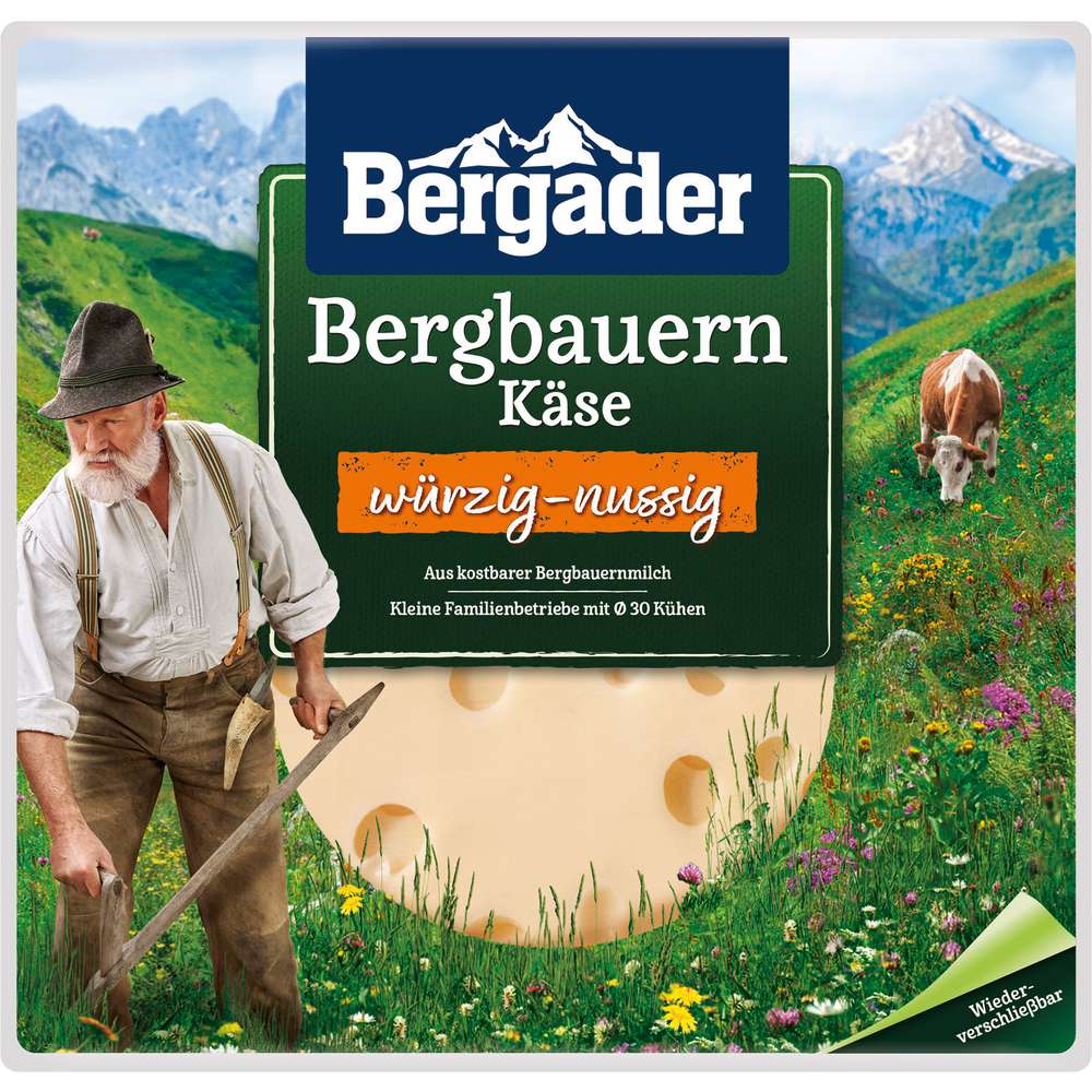 Produktabbildung Bergader Bergbauern Käsescheiben, würzig-nussig