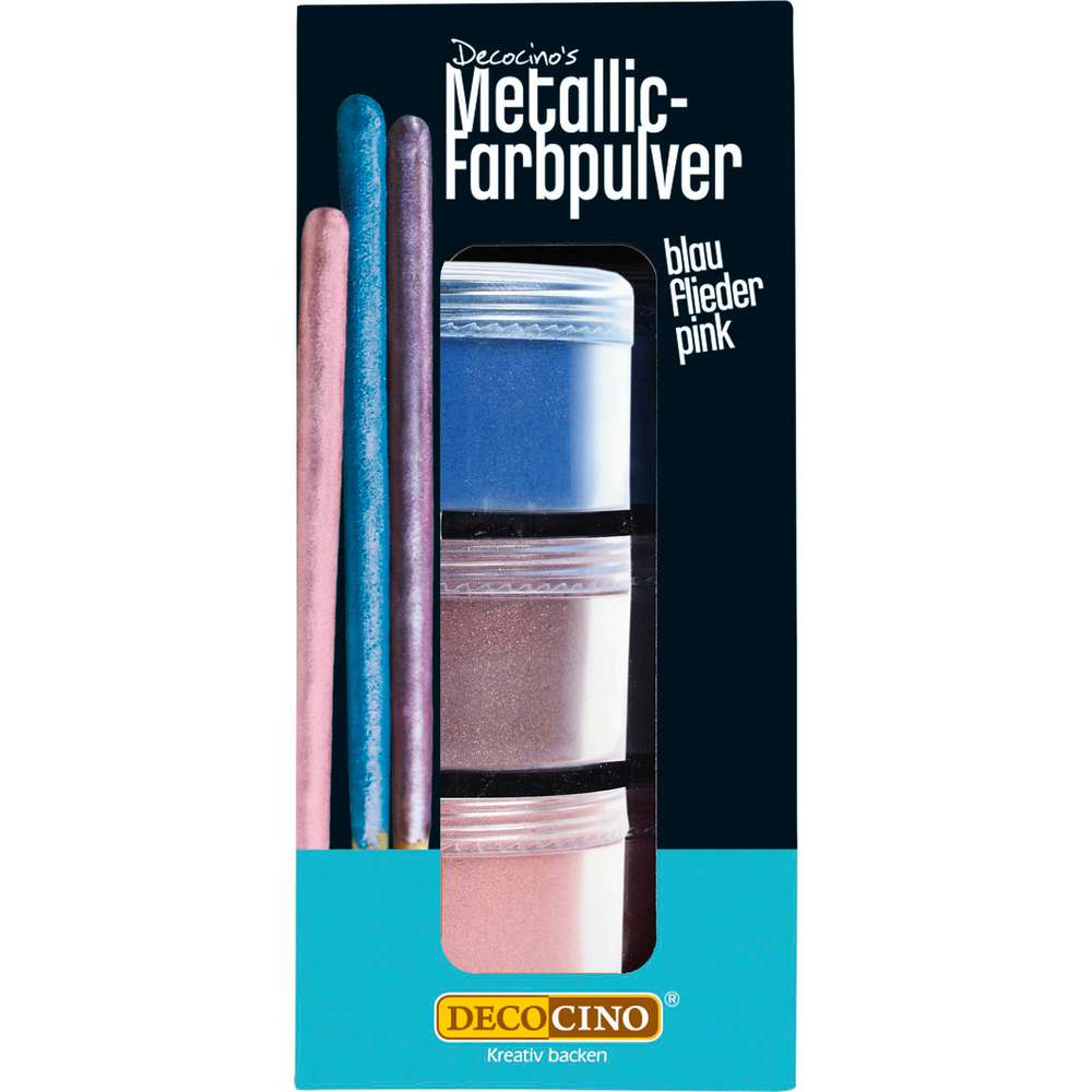 Produktabbildung Decocino Metallic Farbpulver, 3-farbig