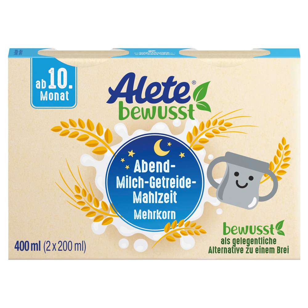 Produktabbildung Alete Milch-Getreide-Mahlzeit bewusst, Mehrkorn