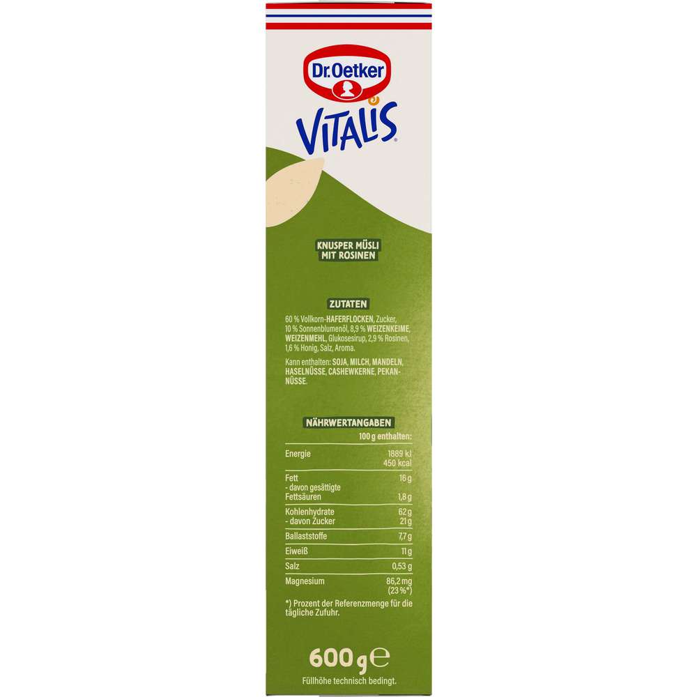Produktabbildung Dr. Oetker Knusper-Müsli Vitalis, klassisch