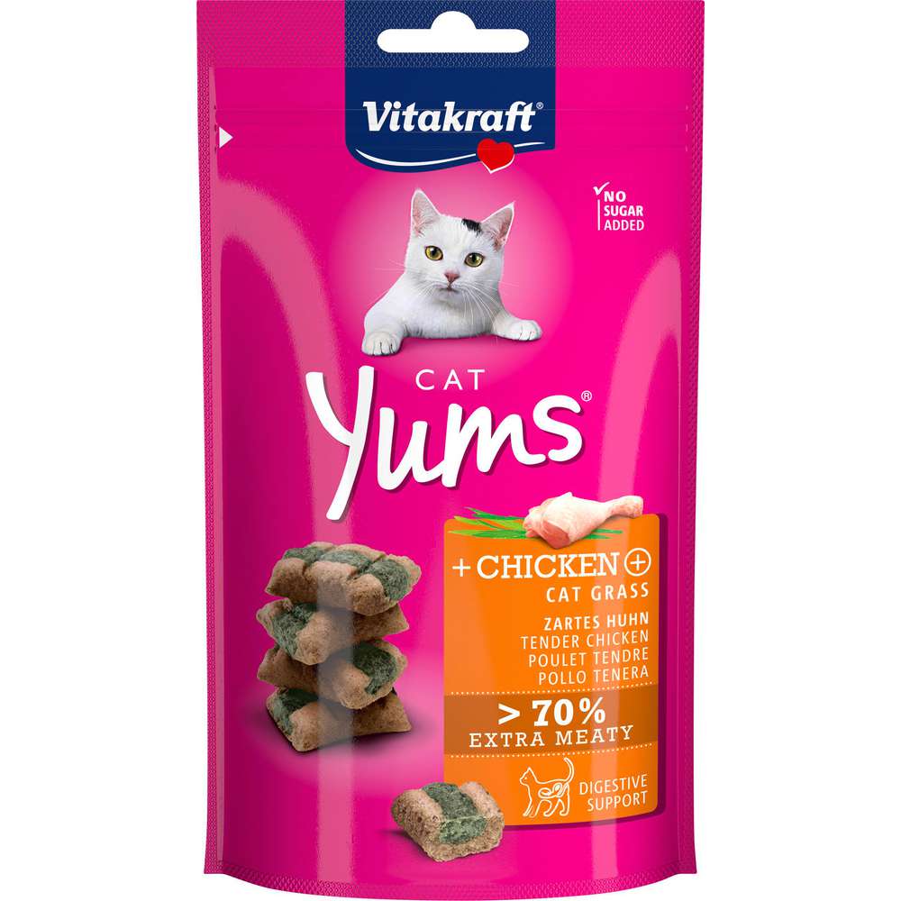 Produktabbildung Vitakraft Katzen-Snack Yums, Huhn/Katzengras