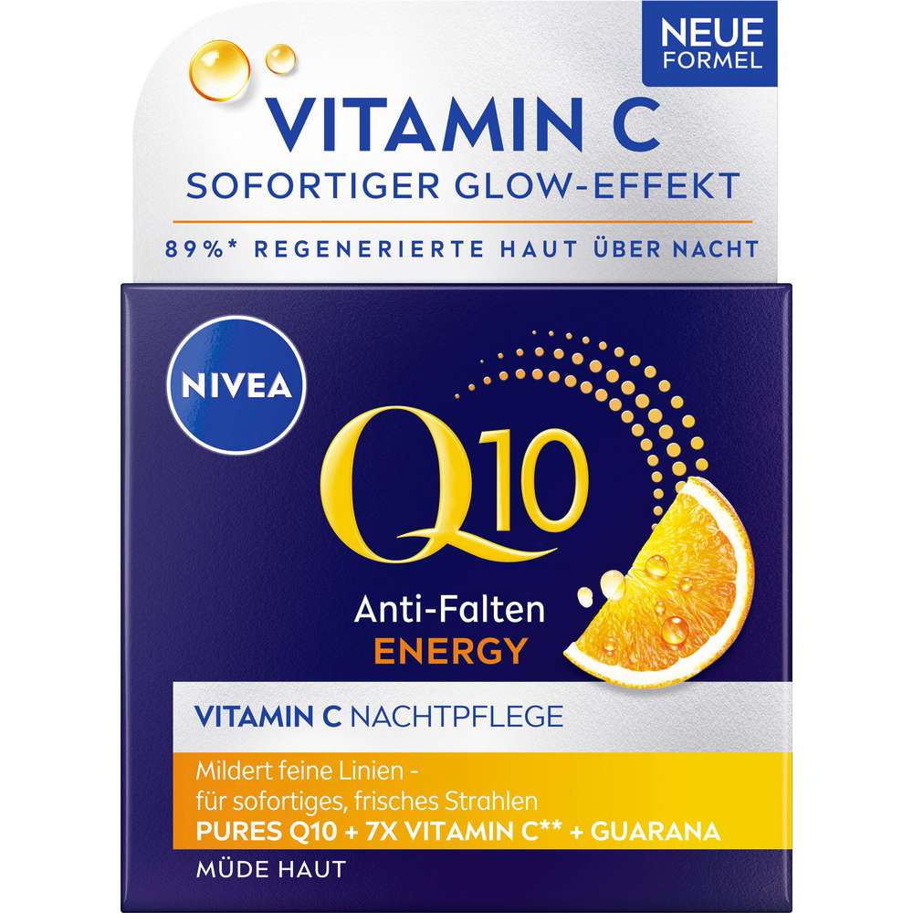 Produktabbildung Nivea Nachtpflege Q10 Energy Anti-Falten, Müde Haut