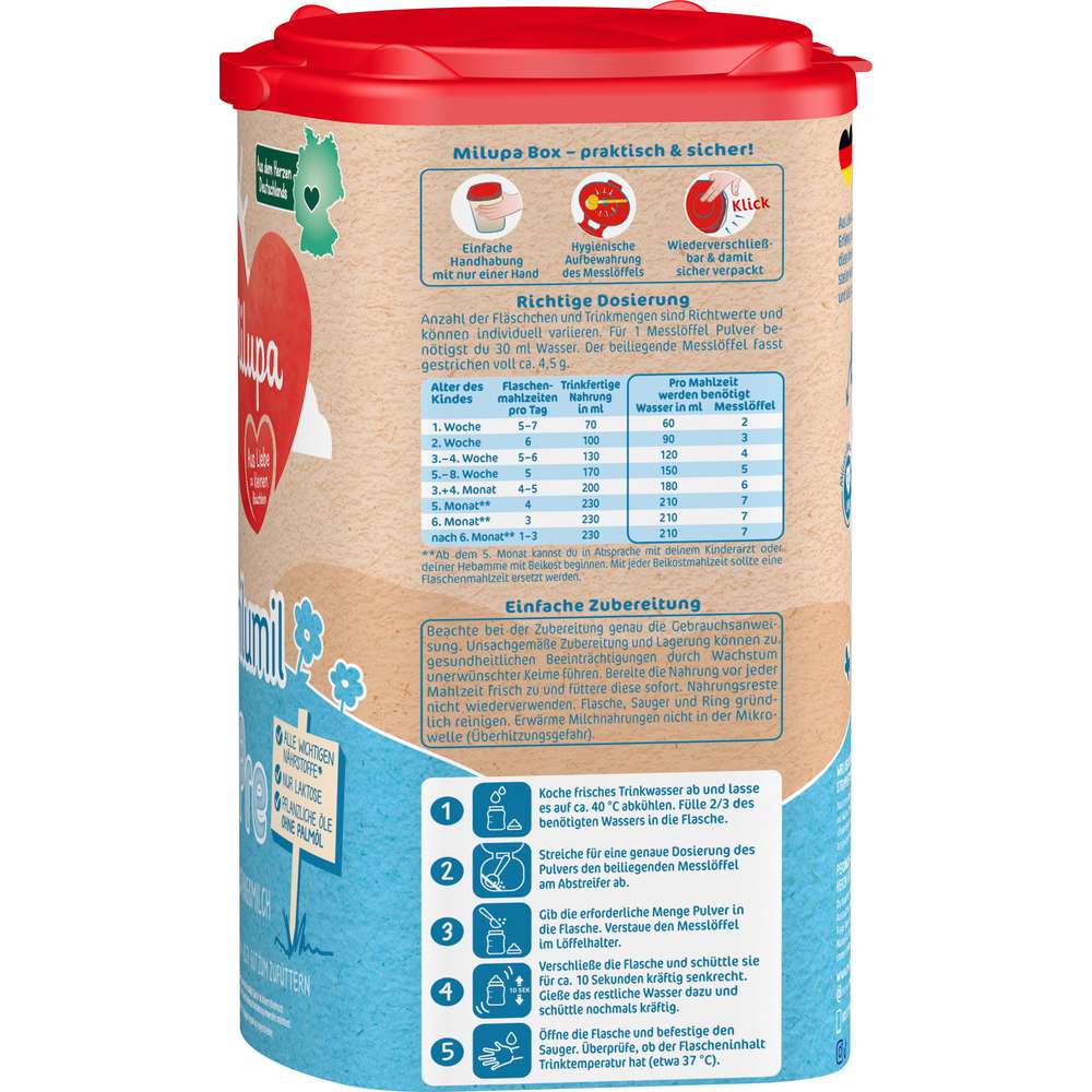 Produktabbildung Milupa Milumil Anfangsmilch, Pre