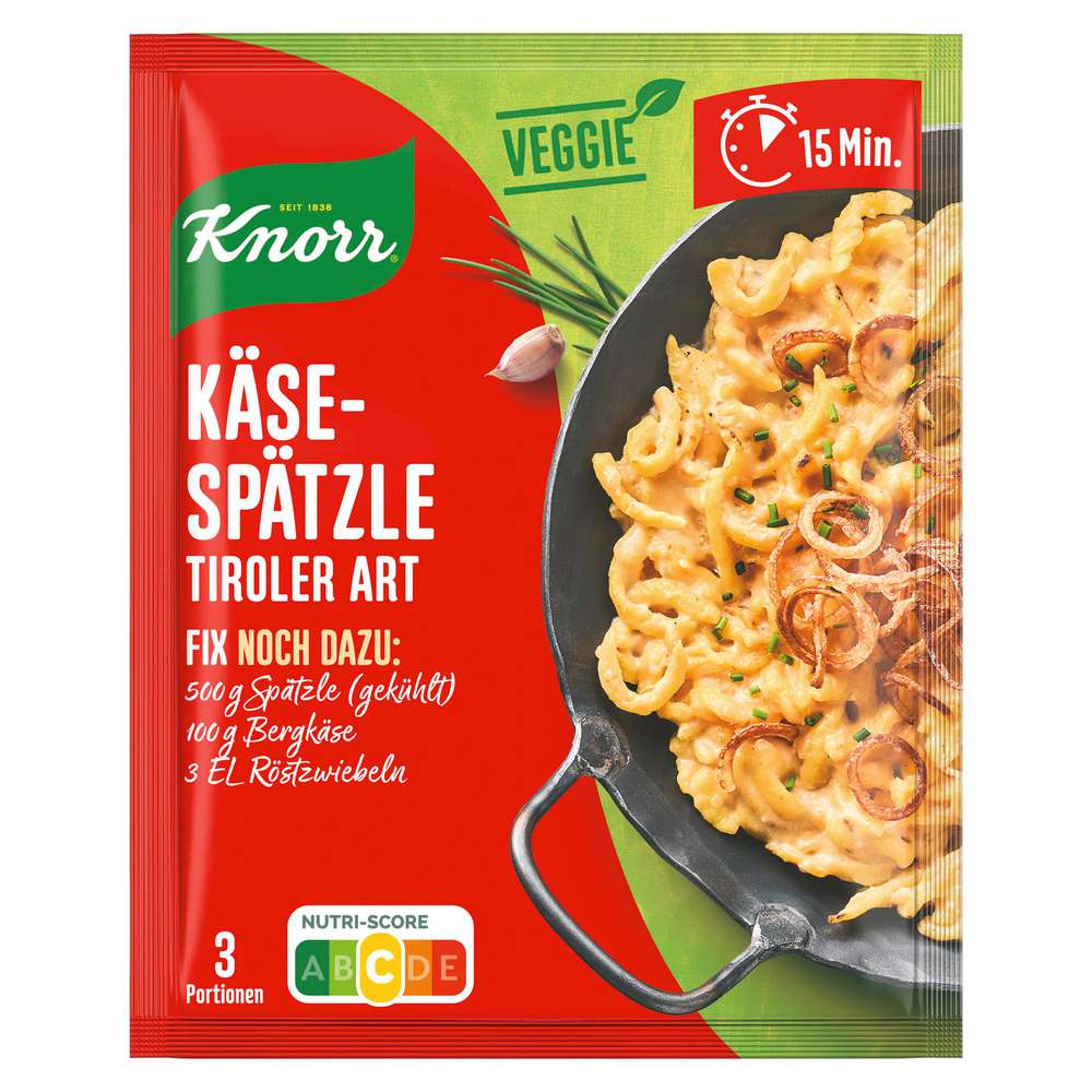Produktabbildung Knorr Fix Würzmischung, Käse Spätzle Tiroler Art