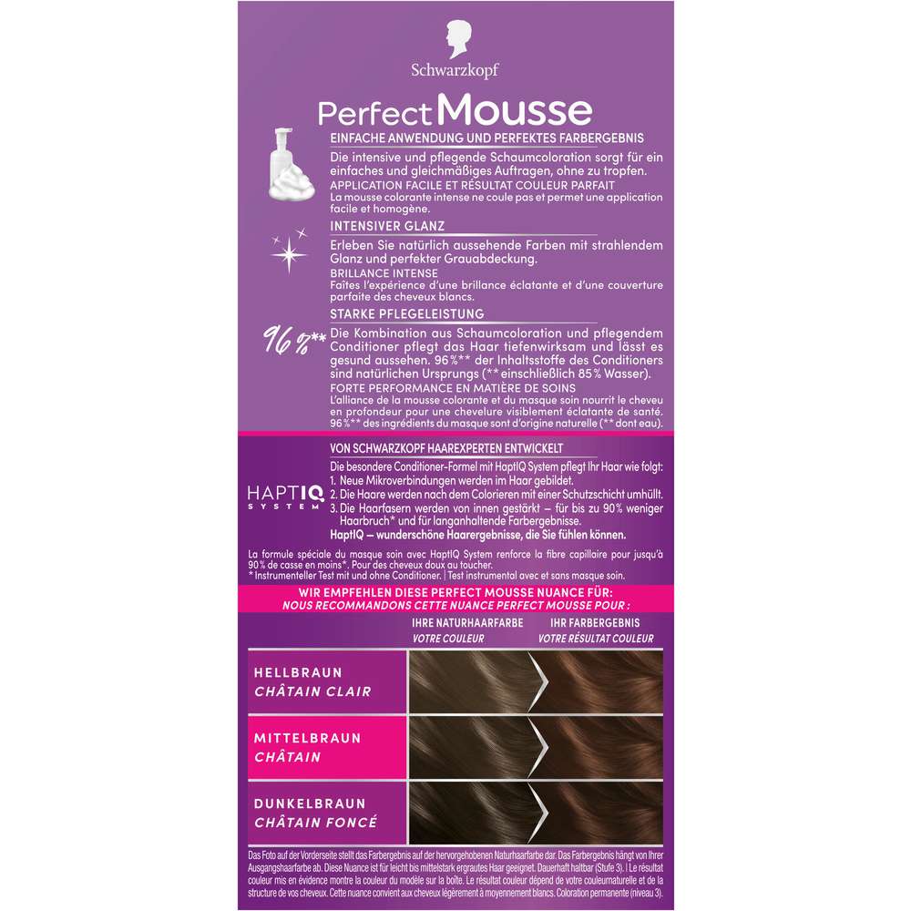 Produktabbildung Schwarzkopf Haarfarbe Perfect Mousse, 465 Schokobraun