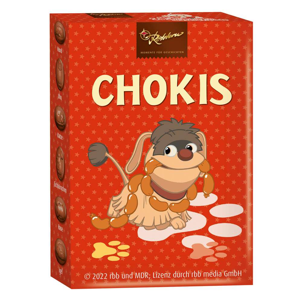 Produktabbildung Rotstern Chokis Vollmilchschokoladen-Bohnen, Sandmännchen