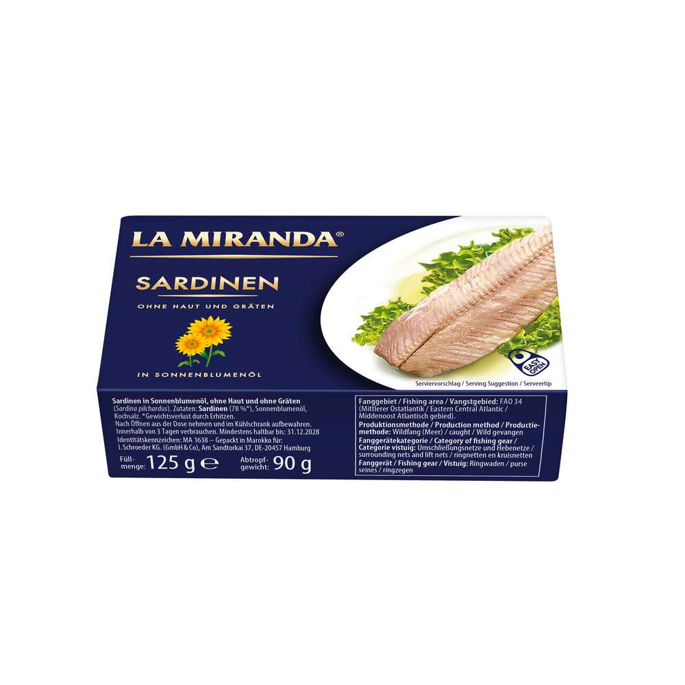 Produktabbildung La Miranda Sardinen ohne Haut und