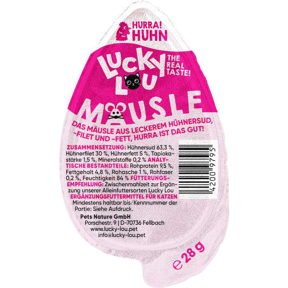 Produktabbildung Lucky Lou Katzen-Snack Mäusle, Huhn