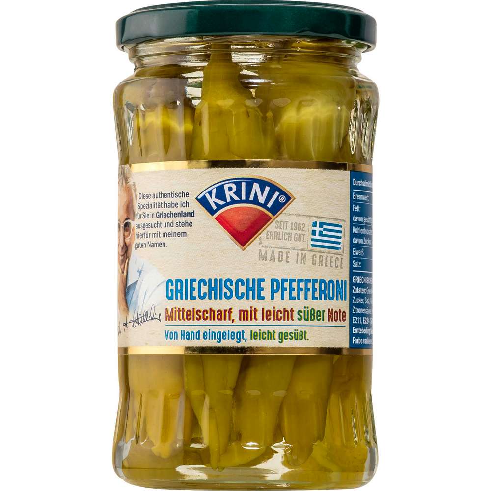 Produktabbildung Krini Griechische Pfefferoni, mit süßer Note