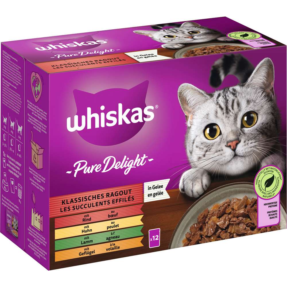 Produktabbildung Whiskas Katzen-Nassfutter, Pure Delight Klassisch