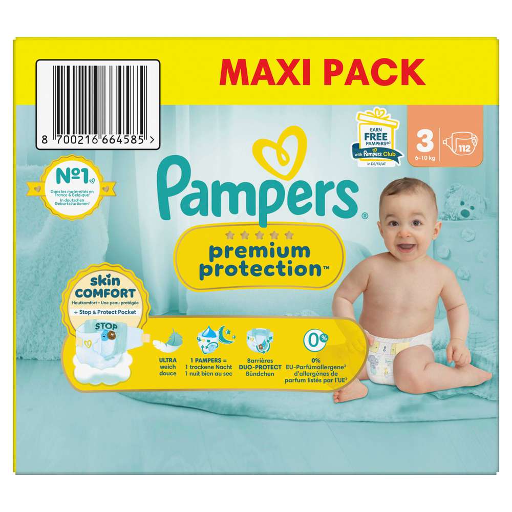Produktabbildung Pampers Windeln Premium Protection Gr. 3 Midi 6-10 kg