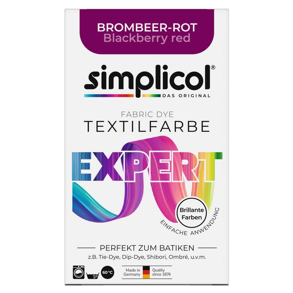 Produktabbildung simplicol Textilfarbe Expert, Brombeer-Rot
