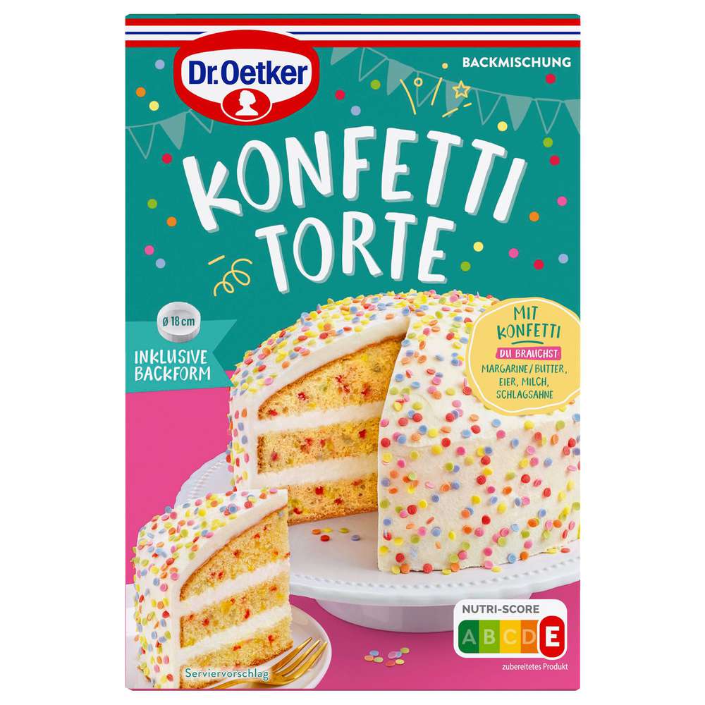 Produktabbildung Dr. Oetker Backmischung Konfetti Torte