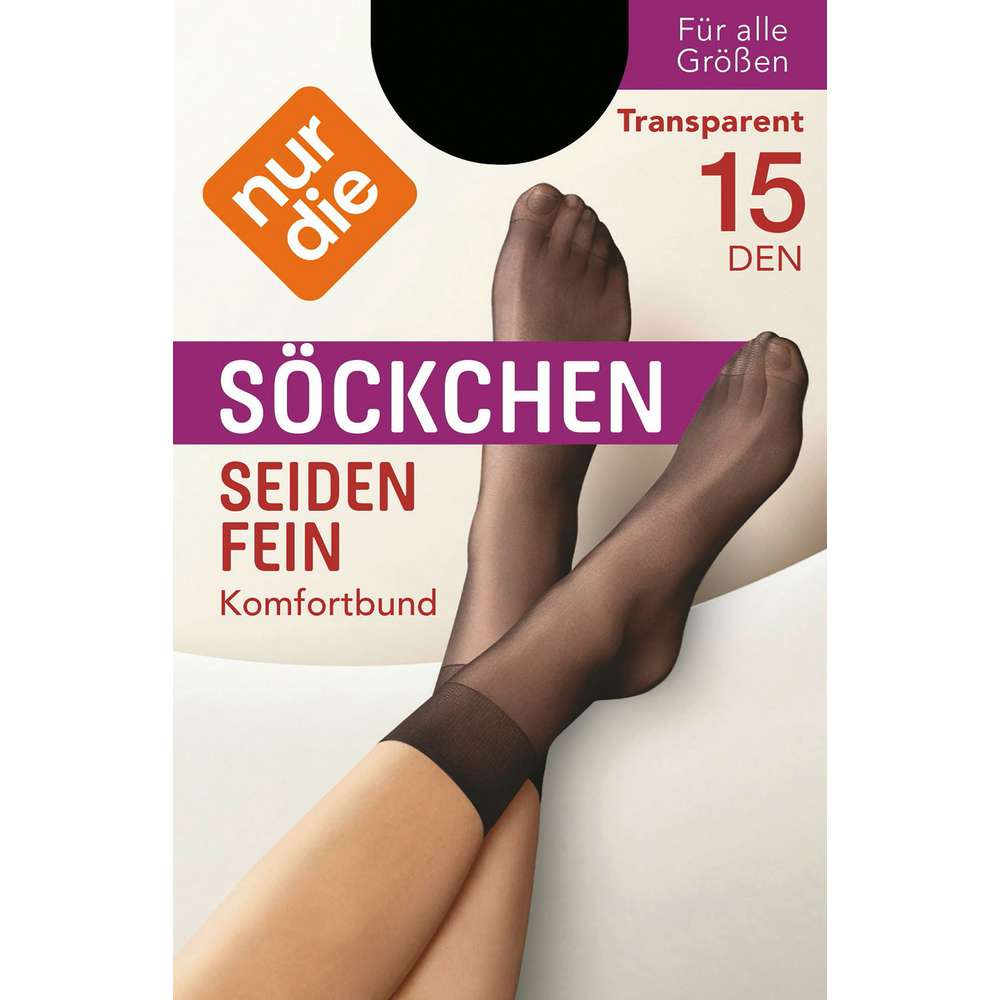 Produktabbildung Nur Die Socken Seidenfein 15 den, schwarz, onesize