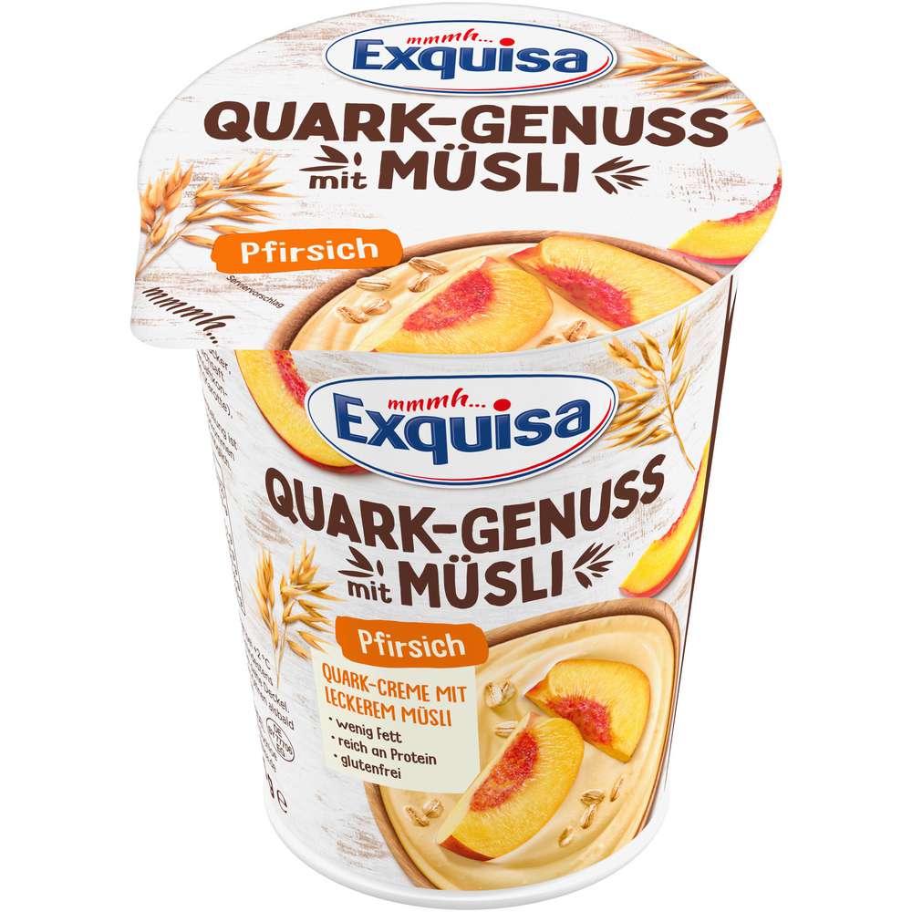 Produktabbildung Exquisa Quark-Genuss mit Hafer, Pfirsich