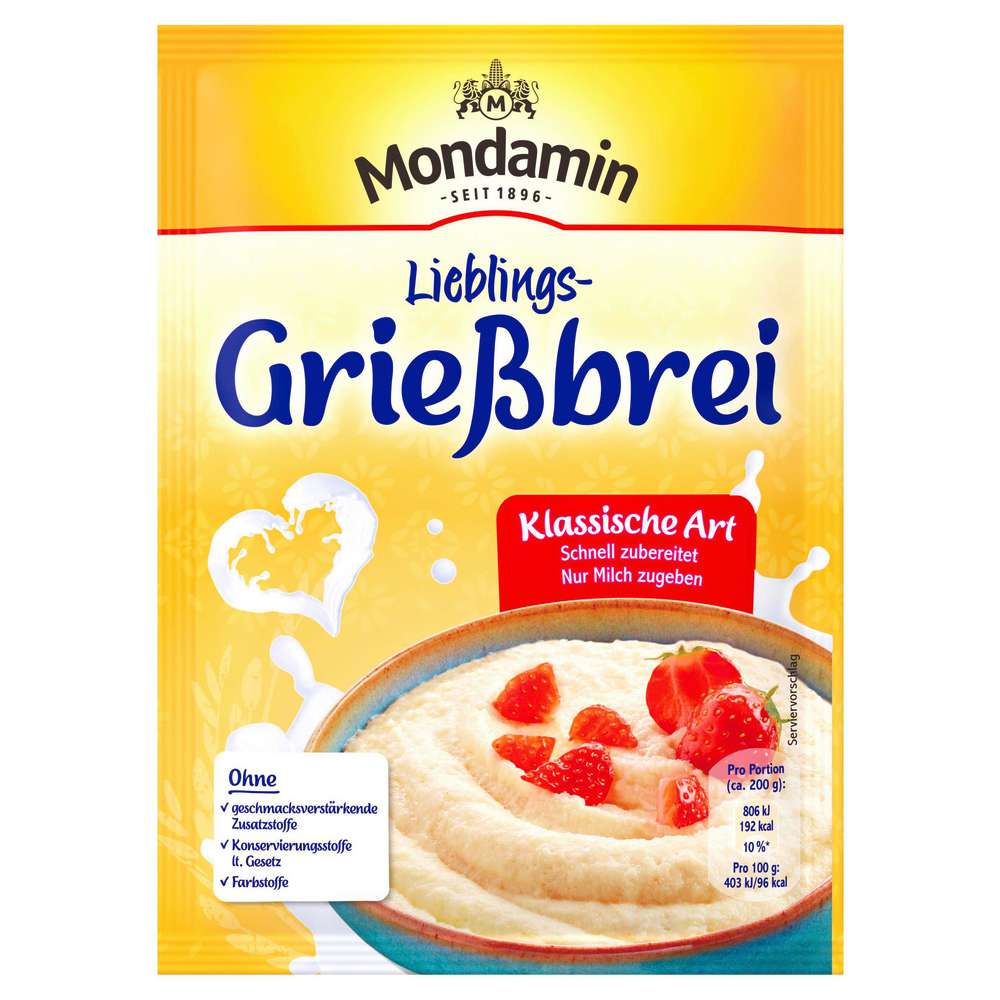 Produktabbildung Mondamin Grießbrei, Klassische Art