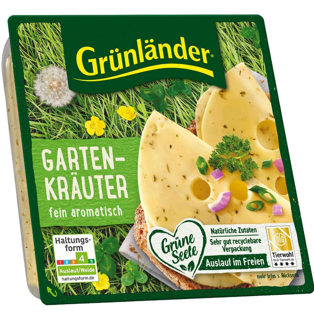 Produktabbildung Grünländer Käsescheiben Kräutergarten