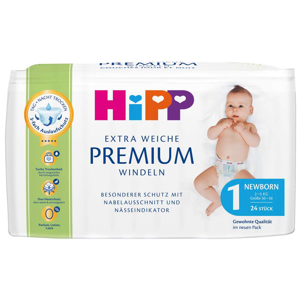Produktabbildung Hipp Babysanft Windeln Gr. 1 Newborn, 2-5kg