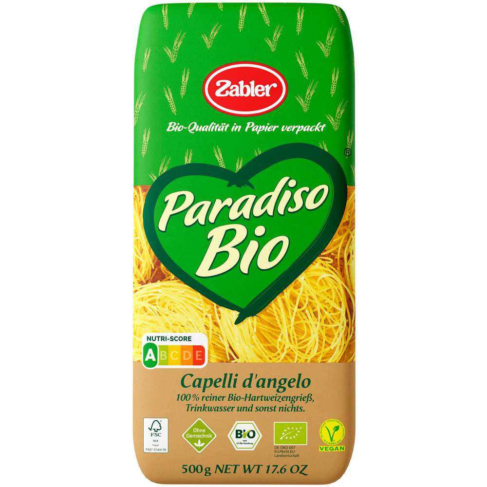 Produktabbildung Zabler Nudeln, Capelli D'Angelo Paradiso Bio