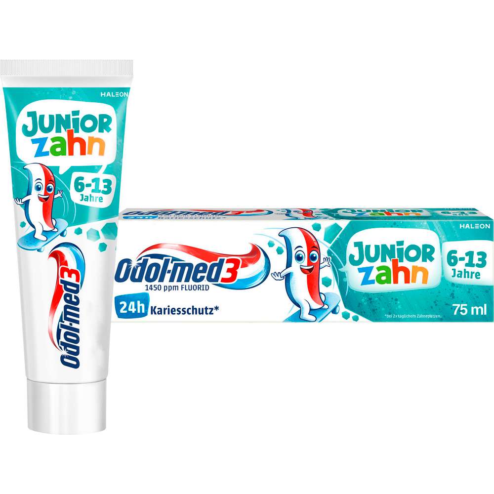 Produktabbildung Odol Med 3 Zahncreme Junior 6-13 Jahre, Karriesschutz 
