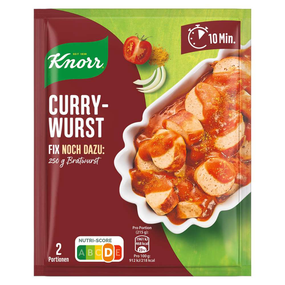 Produktabbildung Knorr Fix Würzmischung Currywurst